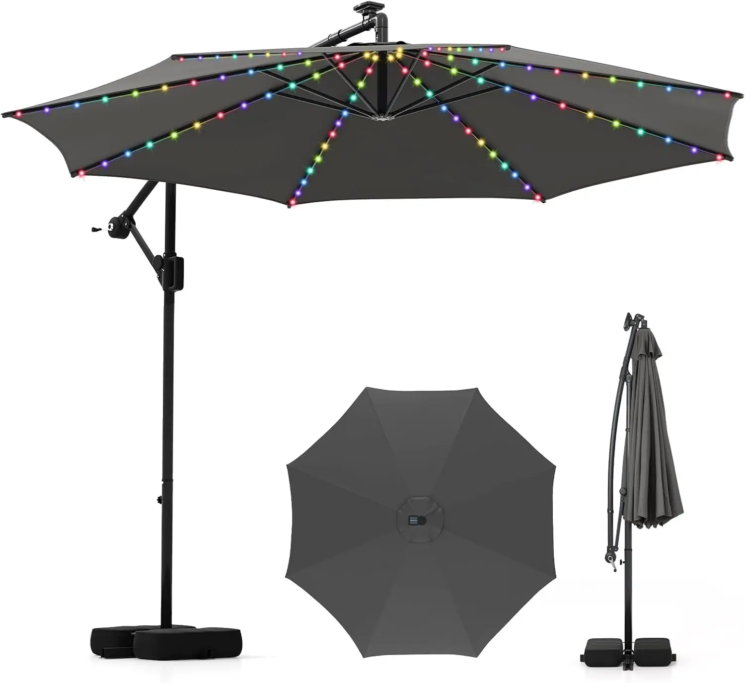 10 Ft Solar Patio U…