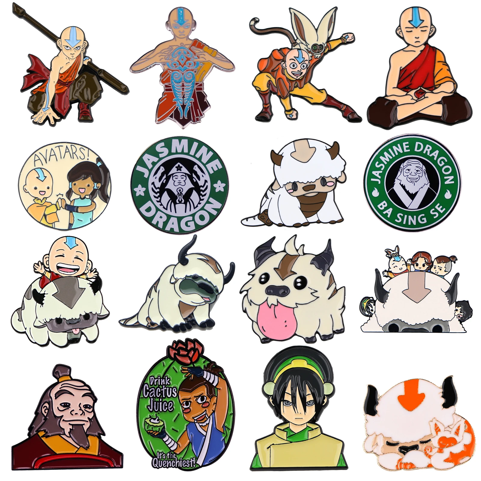 Cartoon Anime Avatar Appa Emaille Pin Nette Anime Abzeichen Brosche für Kleidung Rucksack Hut Mode Schmuck Zubehör Kinder Geschenke