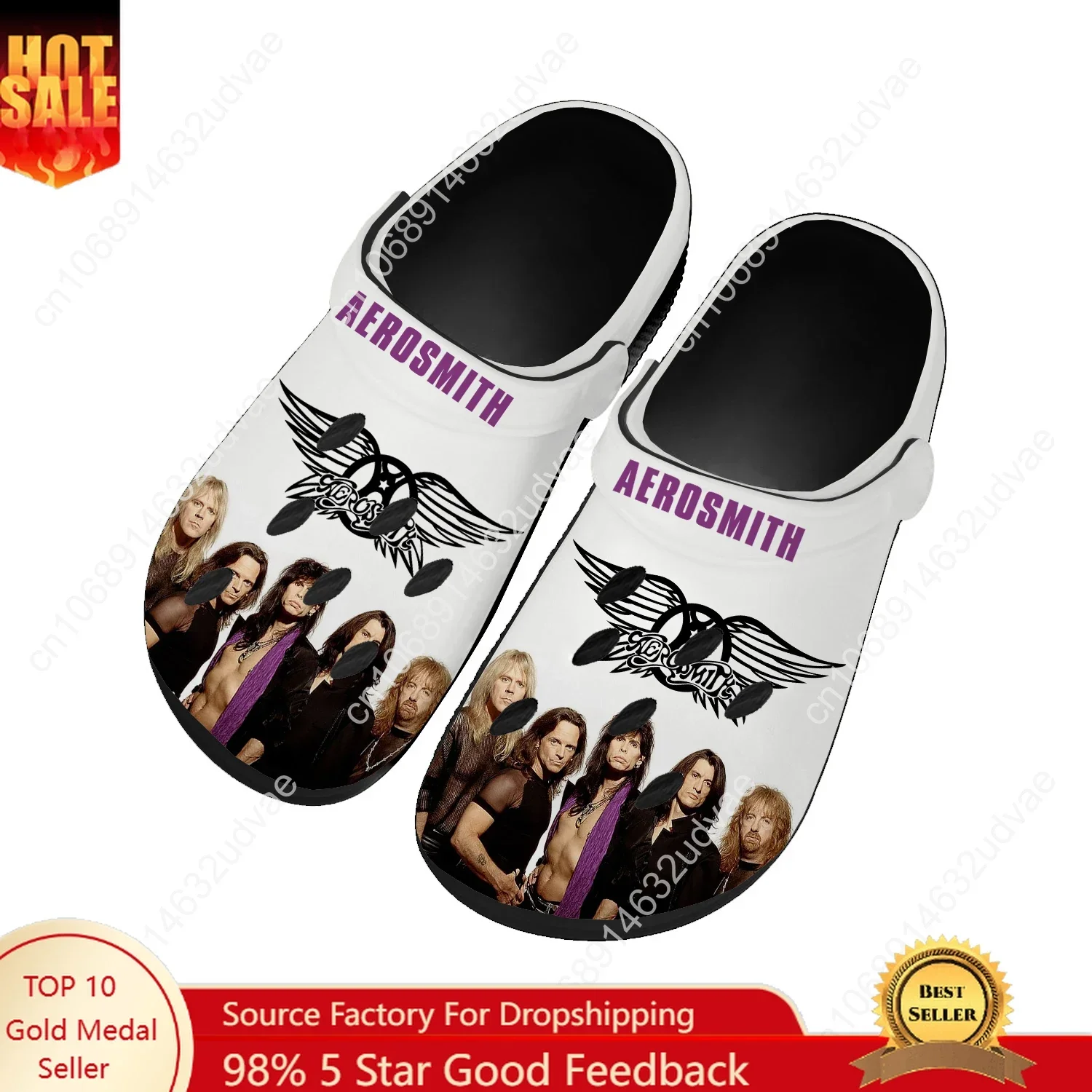 

Aerosmith Water Shoes Mens Womens High Quality Fashion Home Garden Clogs Customizd Sandals Beach Breathable Hole Slippers