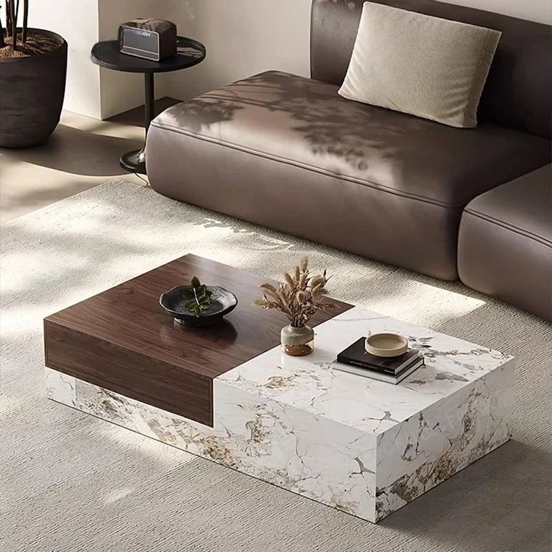 

Luxury Modern Coffee Table Decoration Nordic Clear Designer Side Table Unique Minimalist Mesa Auxiliar Postmodern Furniture