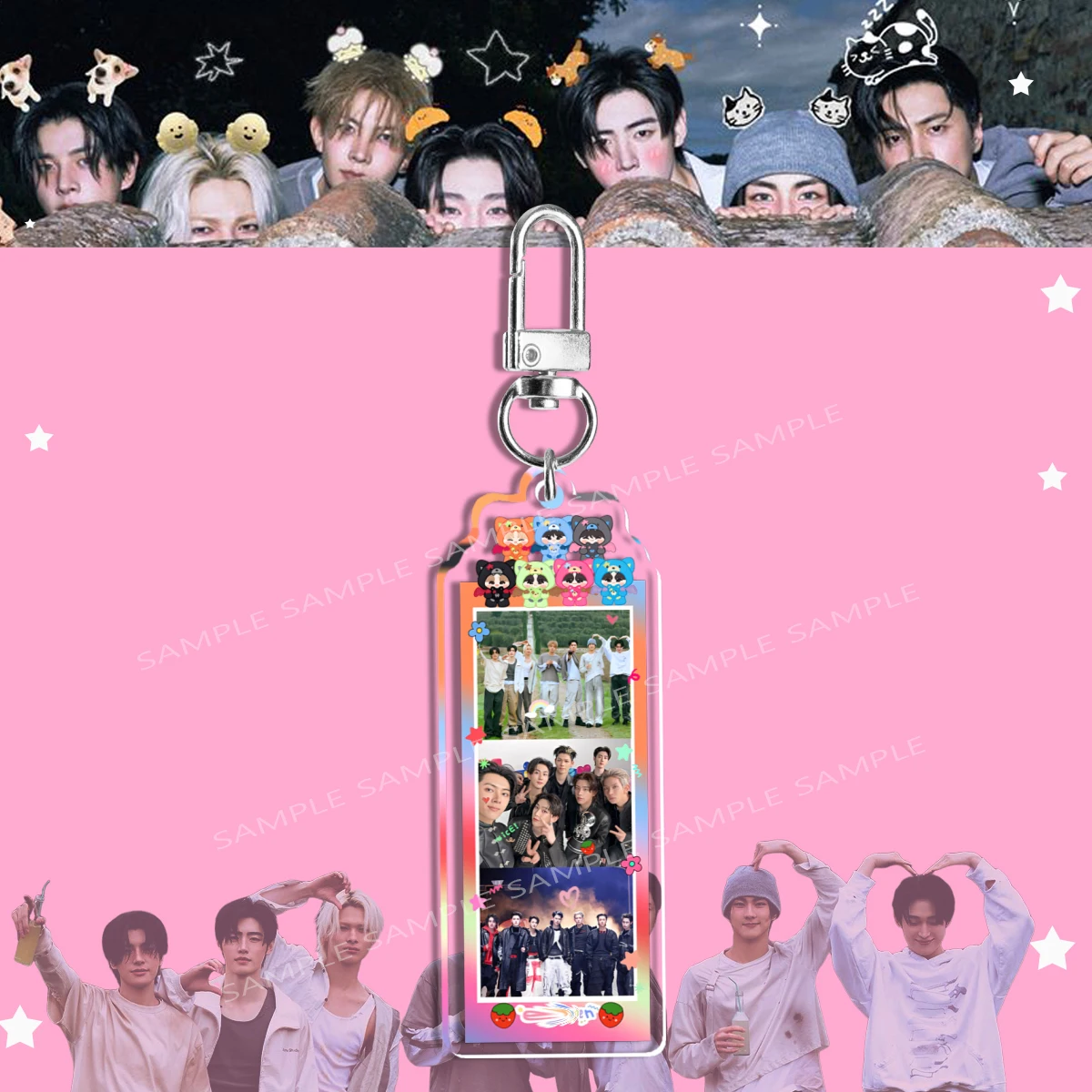Kpop Acryl Sleutelhanger THE SIN: VANISH Album JUNGWON HEESEUNG JAKE Ni-ki SUNGHOON SUNOO Jay Sleutelhanger Hangertje Fans Cadeau Merchandise