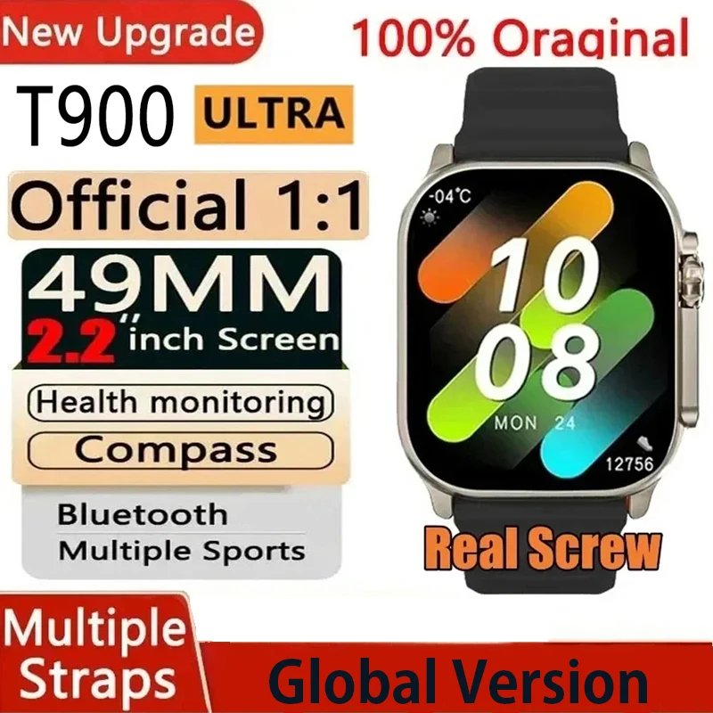 

T900 U2 Новые Смарт-часы для мужчин и женщин, 2,2 дюйма серии, компас, водонепроницаемые для Android-часов, IWO Ultra 9, умные часы