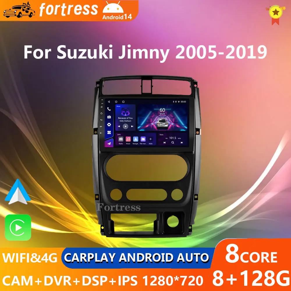 

9" Auto android 12 Car Multimedia For Suzuki Jimny 2005-2019 2Din Navigation GPS 4G Carplay Wirerless Car AutoRadio Video Player