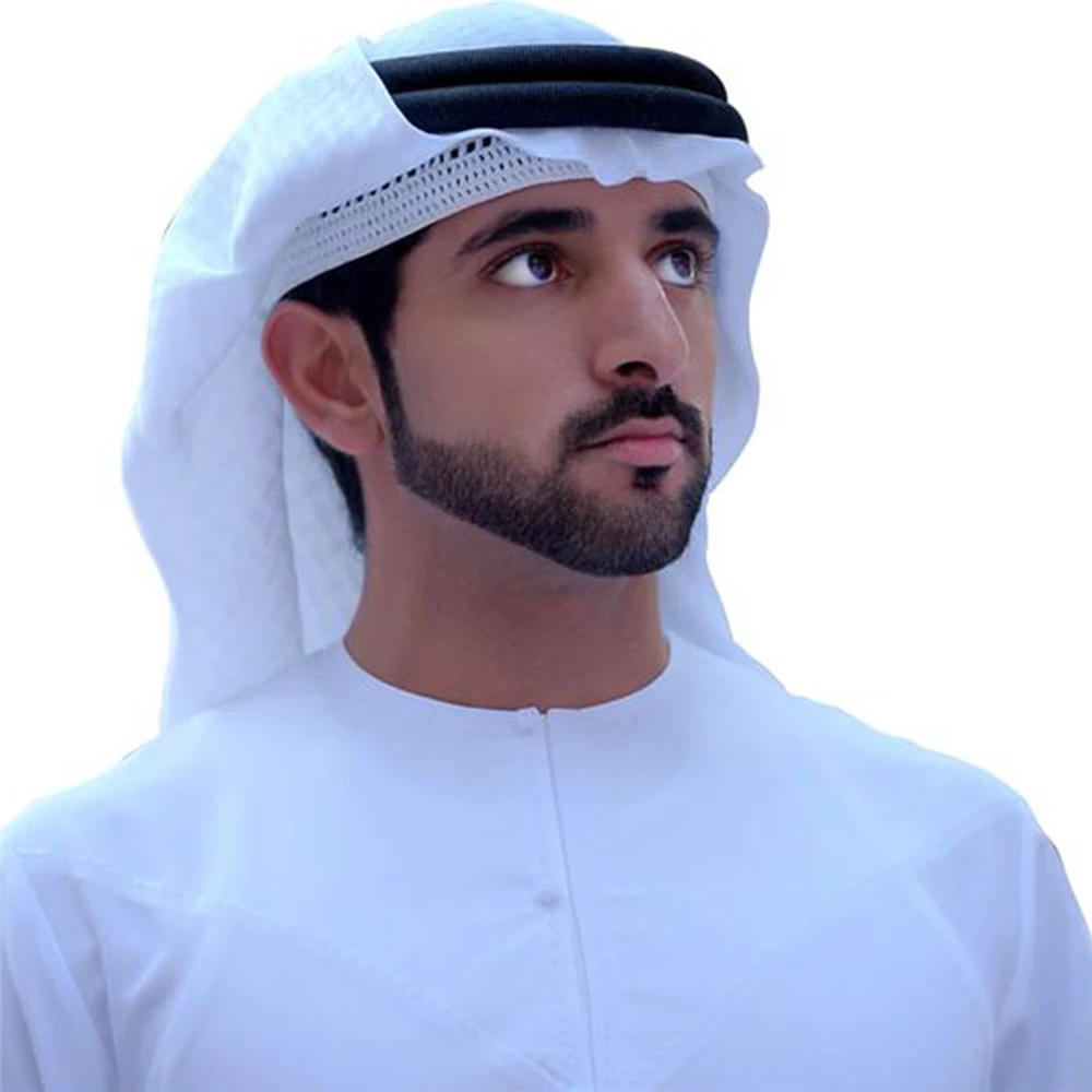 Men Saudi Islamic Clothing Arabic Dubai Traditional Costume Muslim Black Rope Headwear Egal Shemagh Shawl Cap Desert Accessories