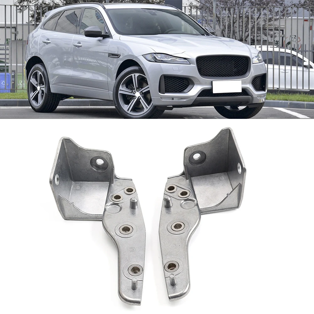 2Pcs Silver Aluminum Car Front Fender Support Mounting Holder Bracket For Jaguar F-Pace 2017 2018 2019 2020 2021 2022 2023