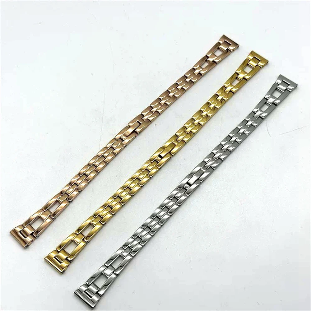 10mm 12mm Uhrenarmband-Zubehör Gold Silber Roségold Universell für jede Marke Edelstahl Metall Uhrenarmband