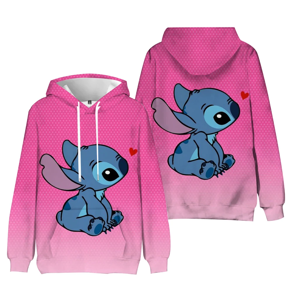 Disney\'s Lilo&Stitch Cartoon Anime Women\'s Hoodie Spring and Autumn Edition Women\'s Hoodie 2024 New Fashion Couple Sportswear To