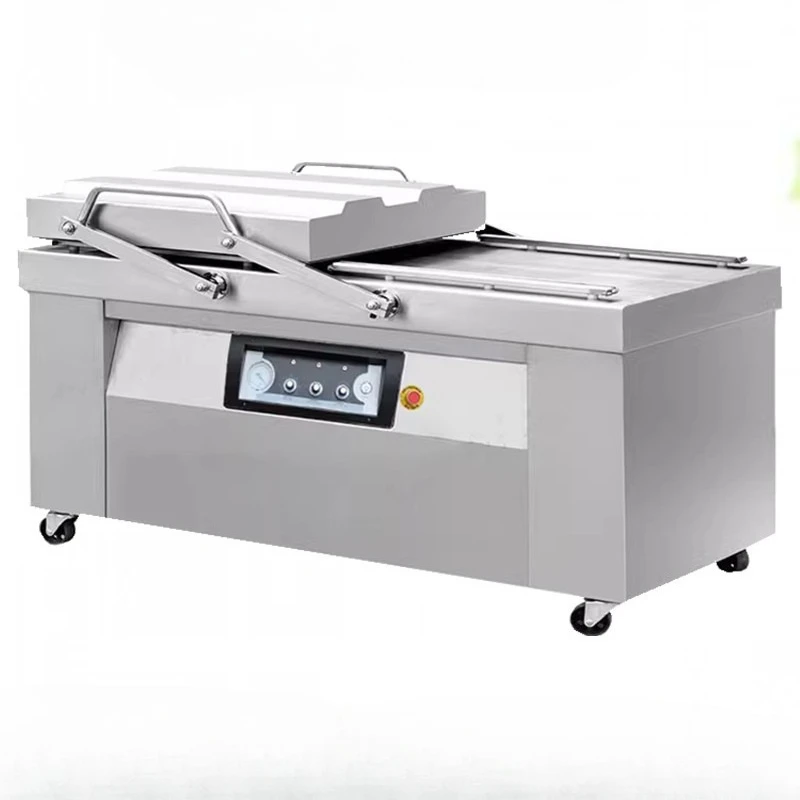 Double chamber vacuum packaging machine, powder vacuum
