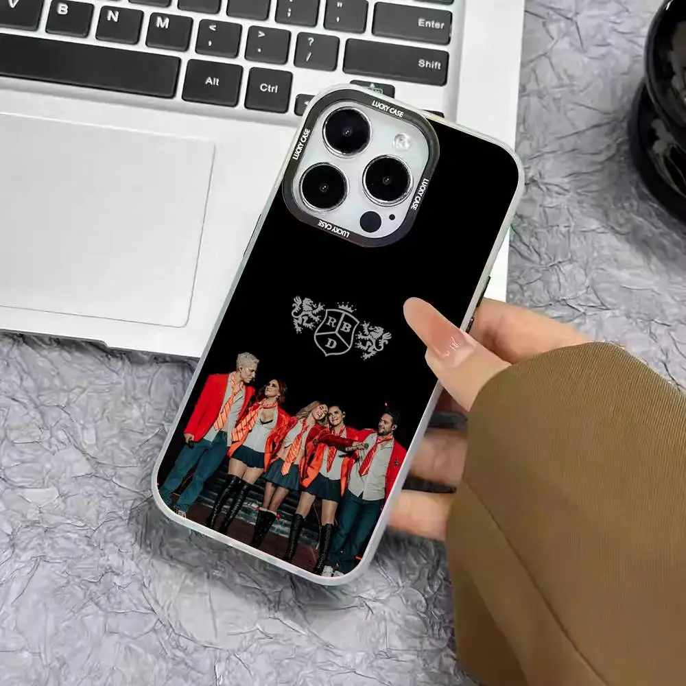 Funda de teléfono con música RBD r-rebelde, carcasa láser IMD Color plateado para IPhone 17 16 15 14 13 12 11 Air Pro Max Plus, 1 ud.