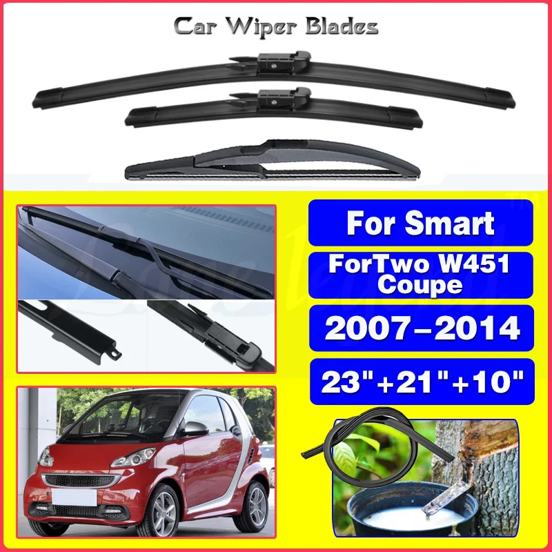 

Windshield Windscreen Wiper Blades For Smart ForTwo W451 Coupe 2007 - 2014 Front Rear Window Set 2008 2009 2010 2011 2012 2013