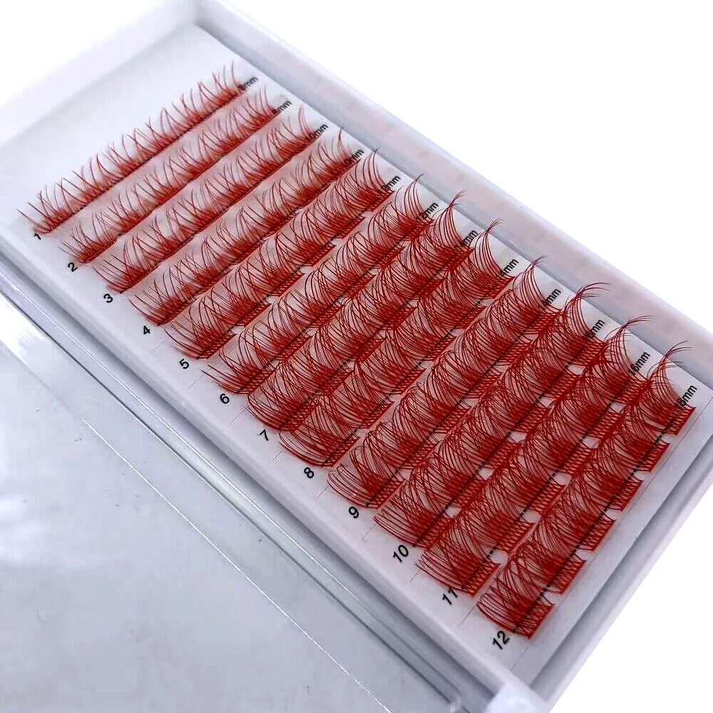 Mischfarbige russische Volumen-Wimpernsegmente, natürliche Wimpern, DIY-Cluster-Wimpern, Segmentwimpern, gemischte Größen, Regenbogen-Wimpern – Detail 2