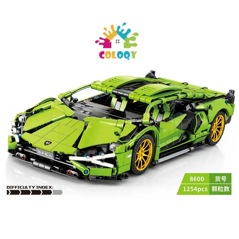 

2026 Трансграничный популярный MJ8600A маленький зеленый автомобиль, строительный блок, модель автомобиля в сборе, детские игрушки, кирпичный подарок для мальчиков, оптовая продажа