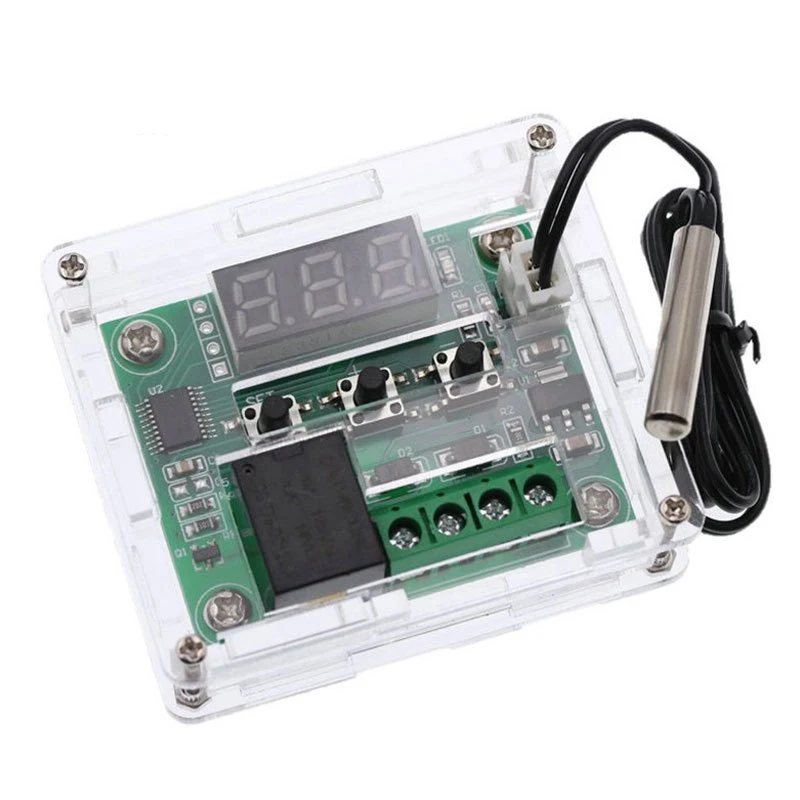 Digital Thermostat Temperature Controller W1209 DC 12V Heat Cool Miniature Thermostat Temperature Control Switch Panel