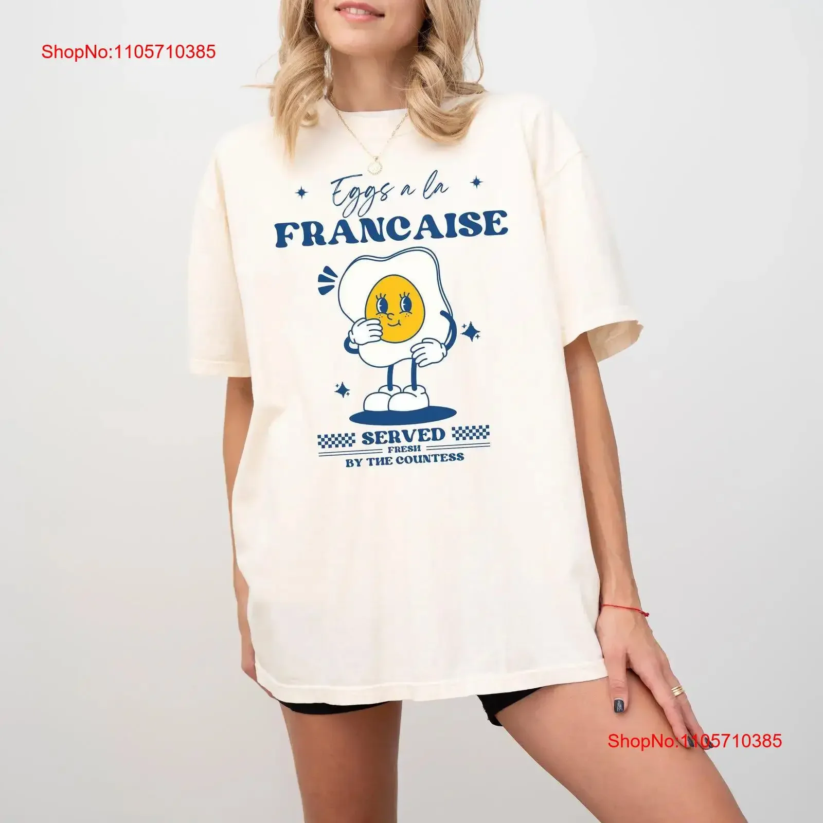 Eggs A La Francaise The Countess Real Housewives of New York Retro T Shirt vintage Washed graphic fashion Breathable Slightly