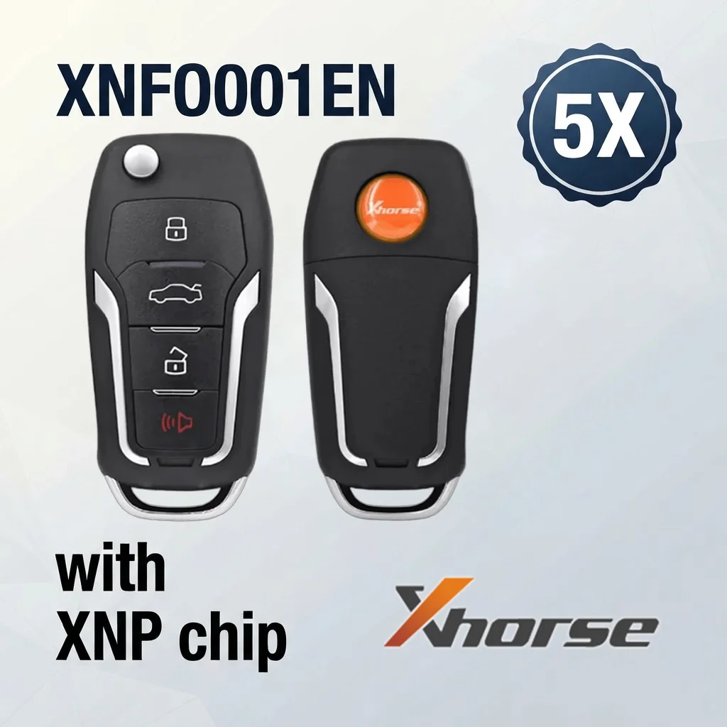 5PCS XN Series Xhorse VVDI XNFO01EN Wireless Universal Remote Key With XNP Chip For Ford Style Flip English Version