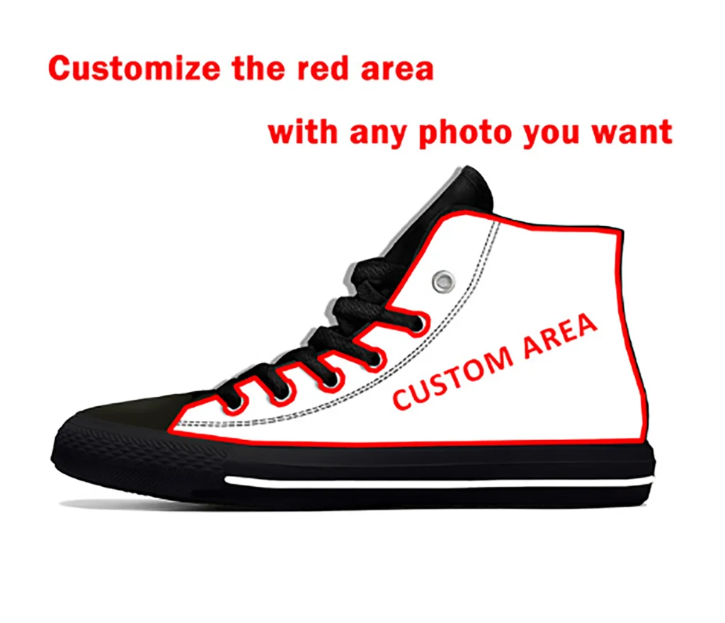 2022 Custom DIY Shoes Personalised Fashion Funny Casual Cloth Shoes High Top Comfortable Breathable 3D Print Men Women Sneakers