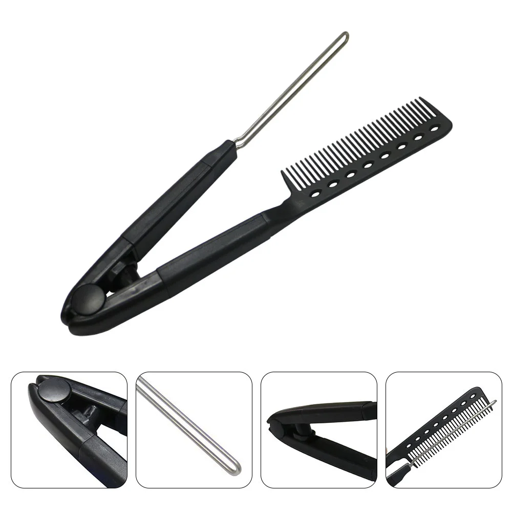 

V-shaped Hair Straightening Comb Straightener Hairstyling Hairstyle Haircut Plastic Professional