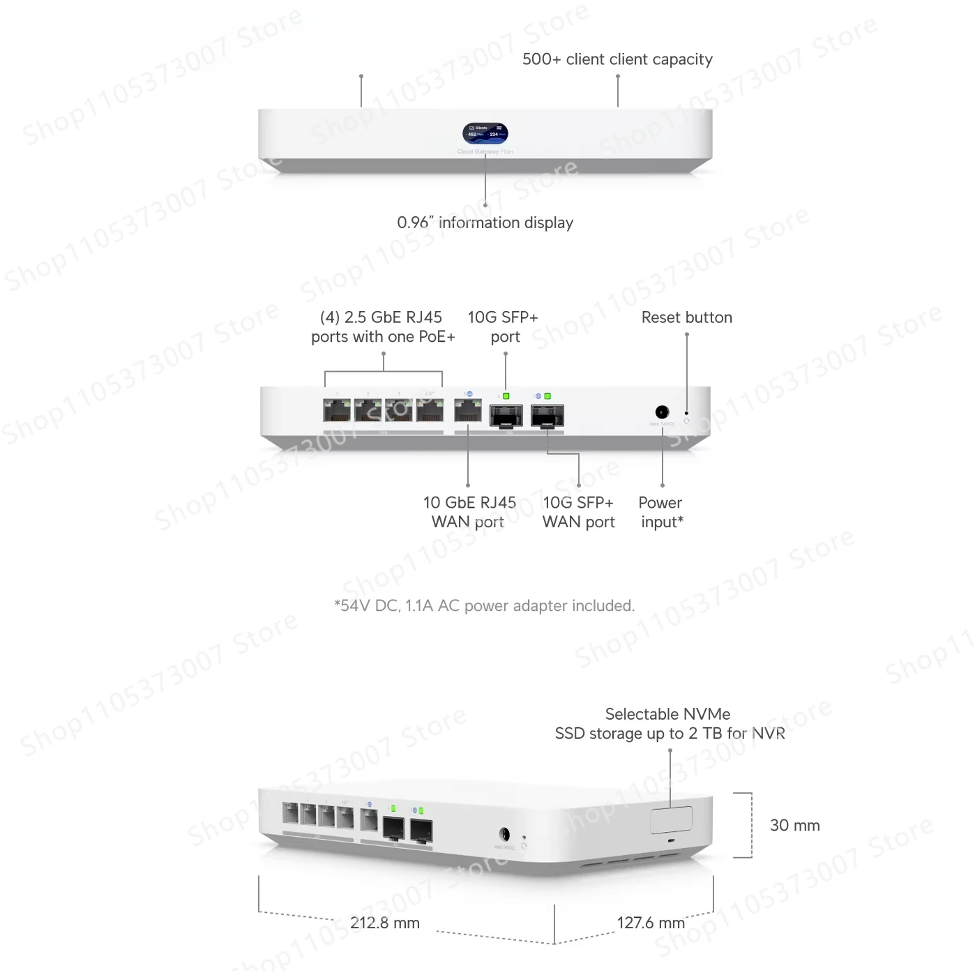 UCG Fiber 10G high-performance router, cloud gateway monitoring NVR access control view 5