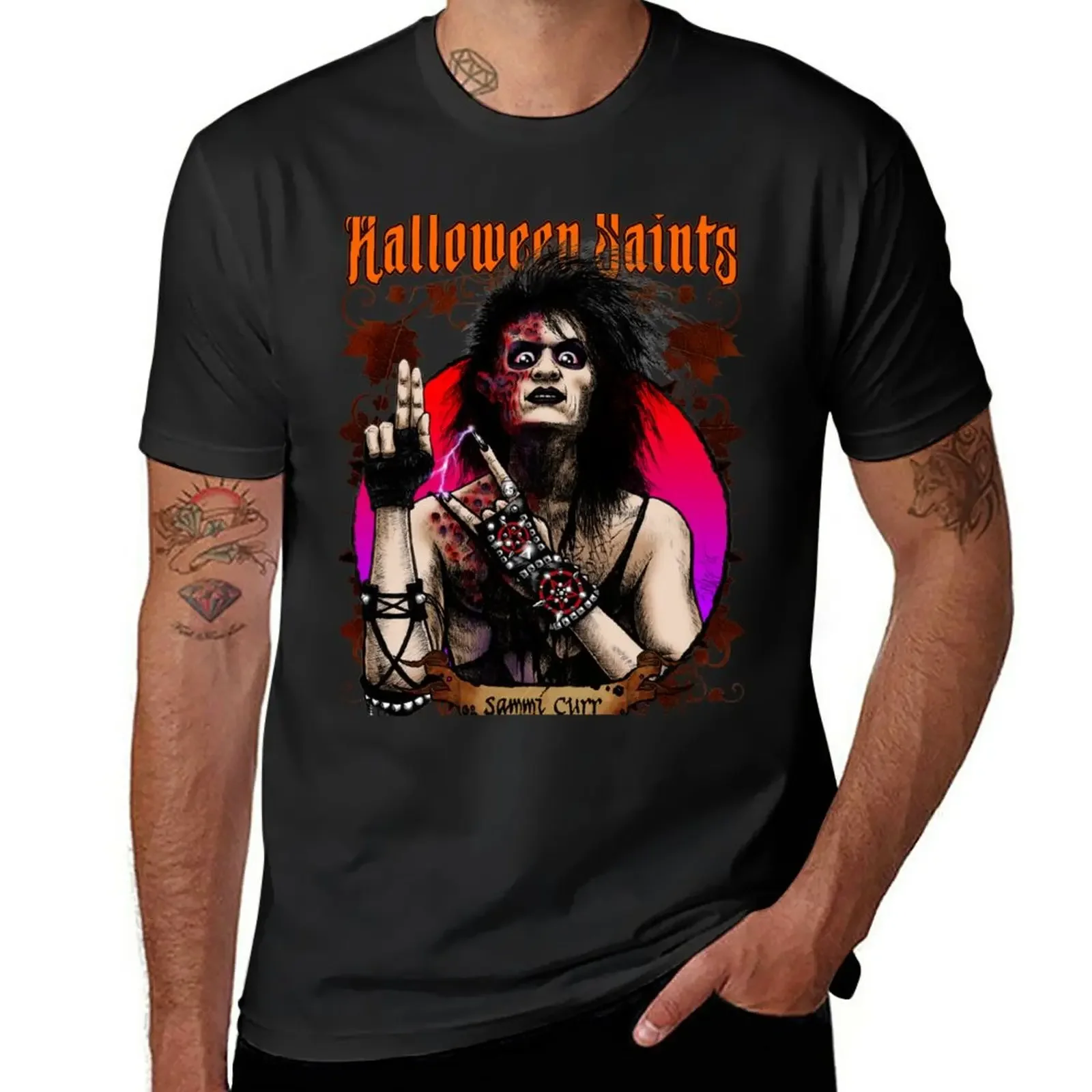 

Halloween Saints: Sammi Curr T-Shirt anime clothes korean fashion funny t shirts for men