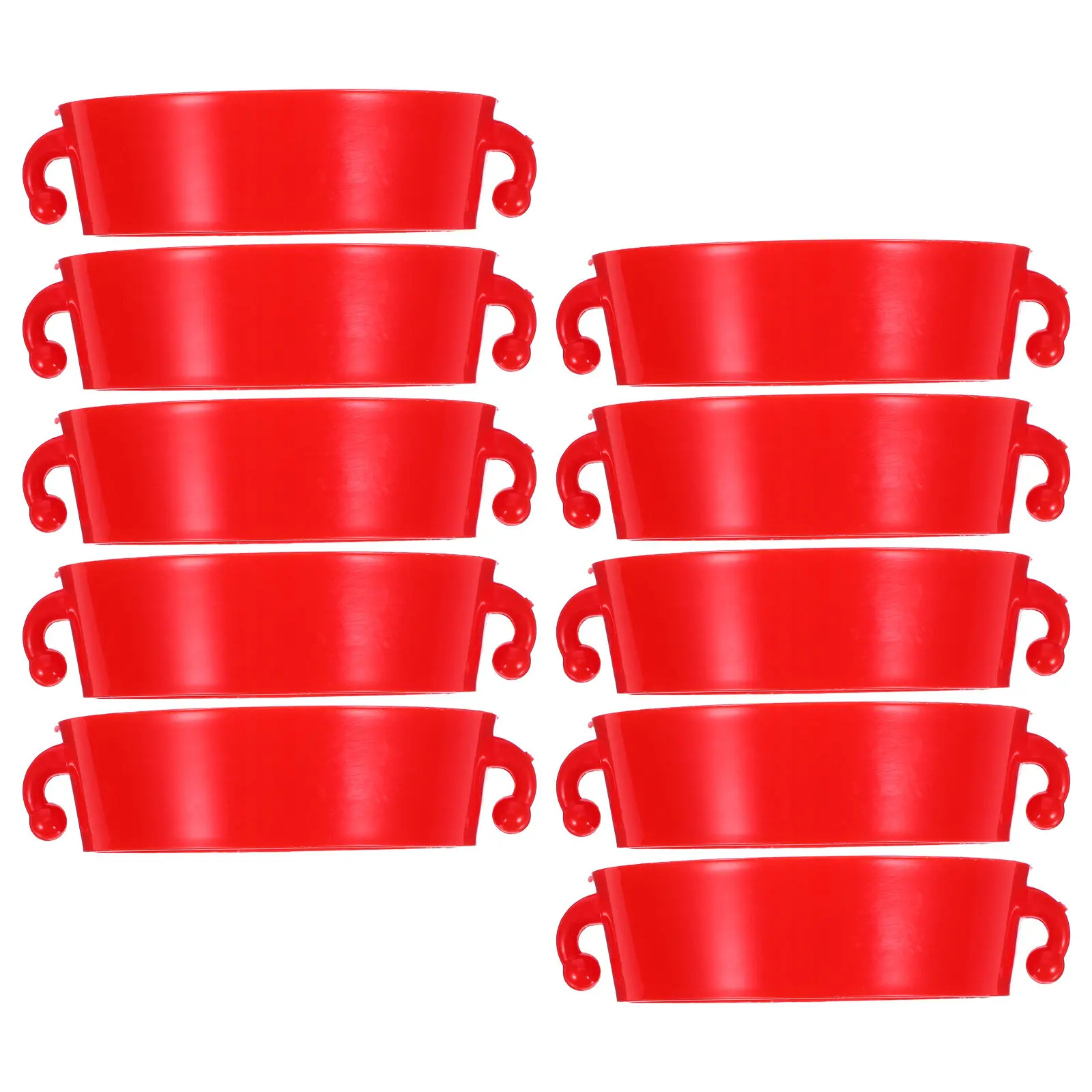 

10Pcs Traffic Cone Chain Connector Plastic Ring Buckle for Outdoor Safety Barrier Parking Lot Road Delineator Use
