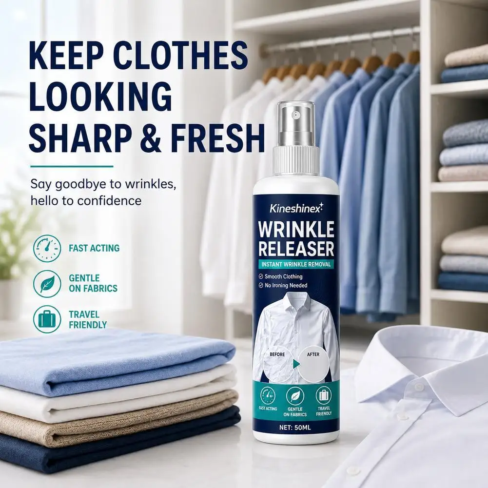 Wrinkle Release Spray Travel Size Anti Static Fabric Care Quick Fix Deodorizer No Iron Clothing Bedding Fabric Refresher