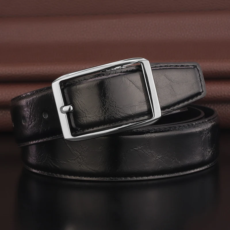 High quality gray pin buckle genuine leather Cowskin designers belts cowskin fashion casual young boys jeans ceinture homme