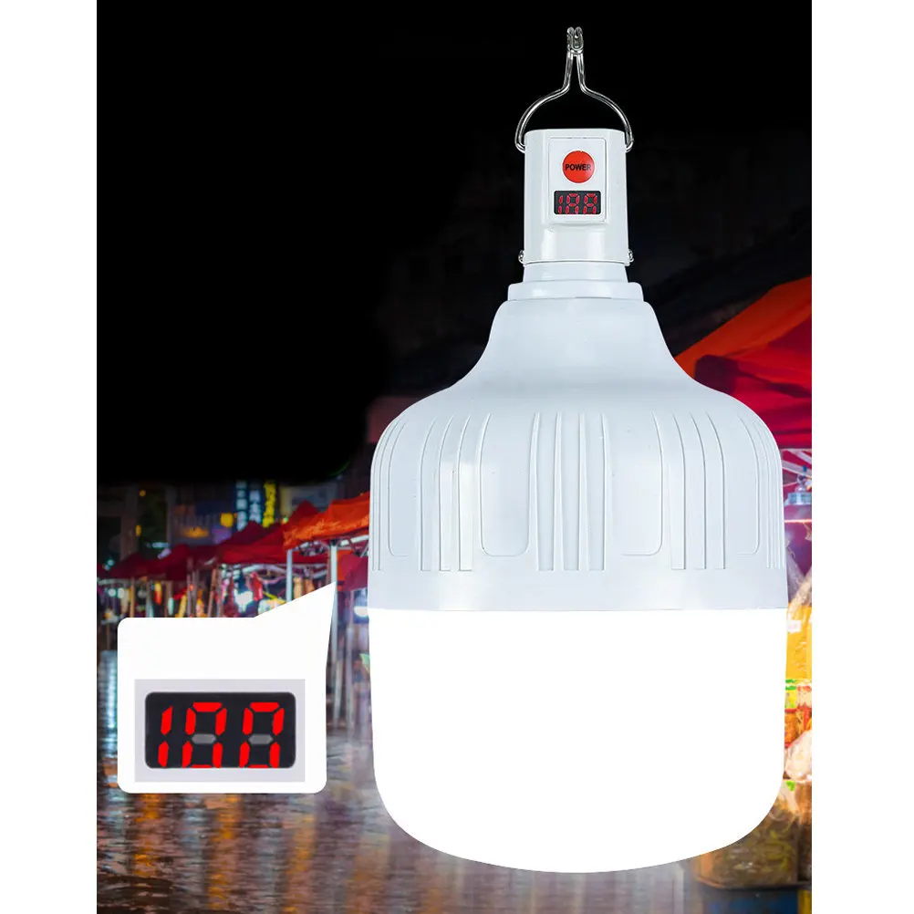 Rechargeable LED Camping Lantern 100W Portable Waterproof Dimmable Emergency Light for Tent Camping Hiking Fishing Beach Stall