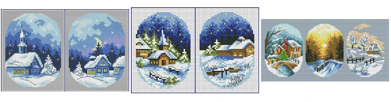 Plastic aida Cross Stitch Kit Package Greeting Needlework Counted Cross-Stitching Kits Kits Embroidery refrigerator magnet 33