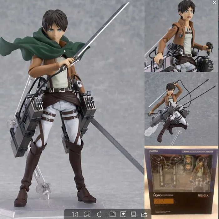 

Anime Figure Attack On Titan Eren Jaeger Standing Holding Sword Detachable Model Toy PVC Collection Desktop Ornaments