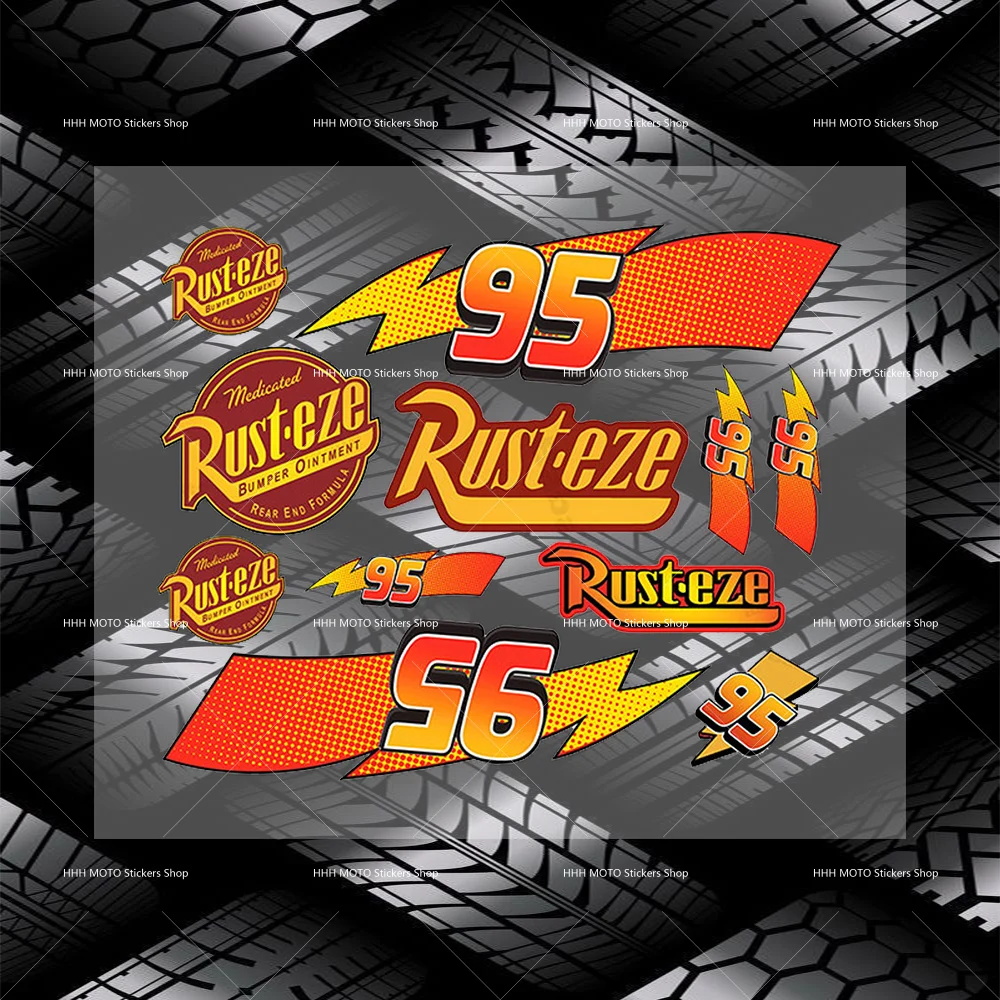 ملصقات الدراجات النارية مناسبة للخوذات خزانات وقود السيارات جسم السيارة Ation مقاوم للماء ورق ذاتي اللصق لـ R-RUSTEZES