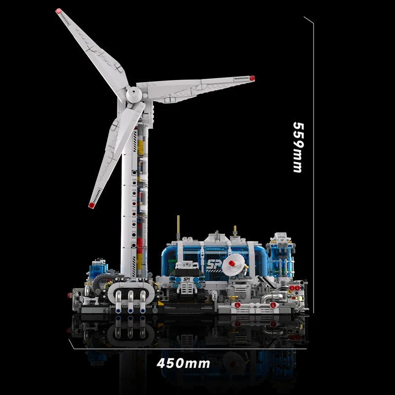 IN STOCK T1104 MOC Technical WTGS Wind Power Station Building Blocks Bricks Model Assembling Toys for Boys Christmas Gift Sets