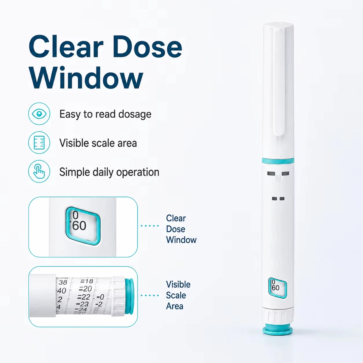 3ml Rotary Push Disposable Insulin Injection Pen Sterile Injection Pen Adjustable Growth Hormone Dose
