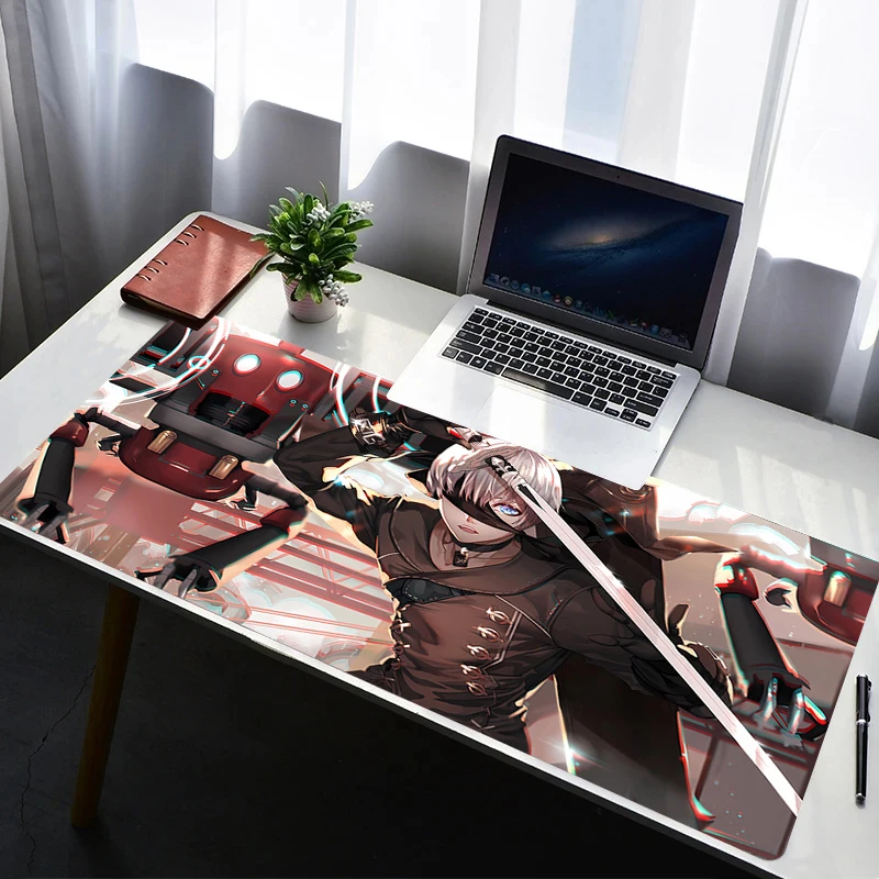 أنيمي ماوس الألعاب الكمبيوتر خزانة ماوس الوسادة 9S Nier Automata كبير ماوس حصيرة المطاط الطبيعي حصيرة مكتبية الكمبيوتر مكتب الحصير تصميم ماوس الوسادة #3