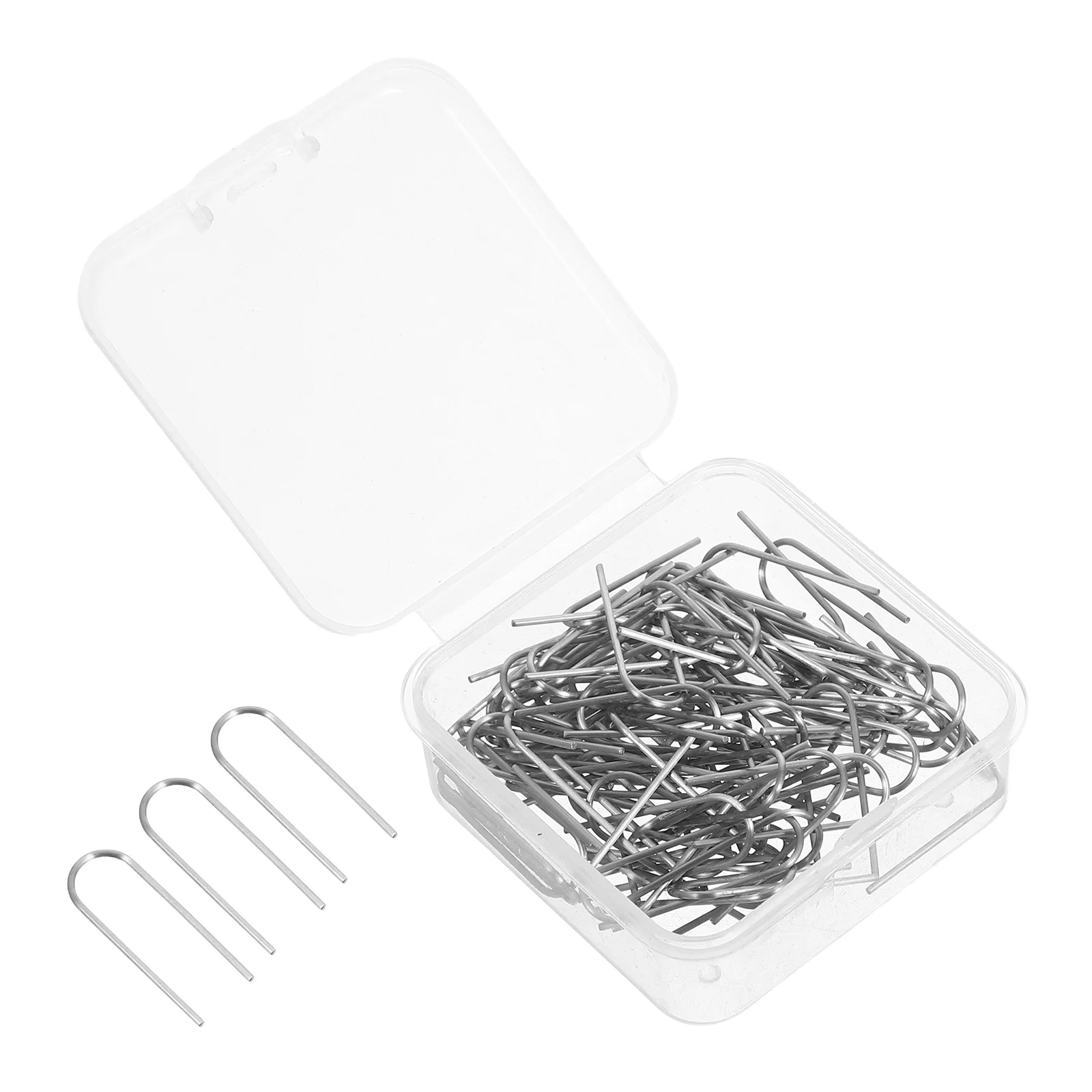 

60pcs High Temp Nichrome Wire Jump Rings U Hanger Hooks Jewelry Making Ceramic Glass Tools Storage Box 2100° Hangers