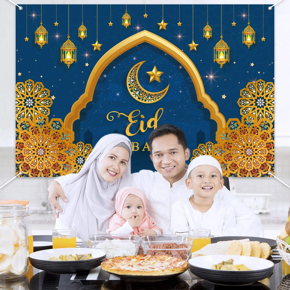 Ramadan Kareem Backdrop, Fundo do Ramadan, Eid Mubarak, Islã, Fontes do Partido Muçulmano, Decoração Ramadan para Casa, Eid Al-fitr Presente, 2024