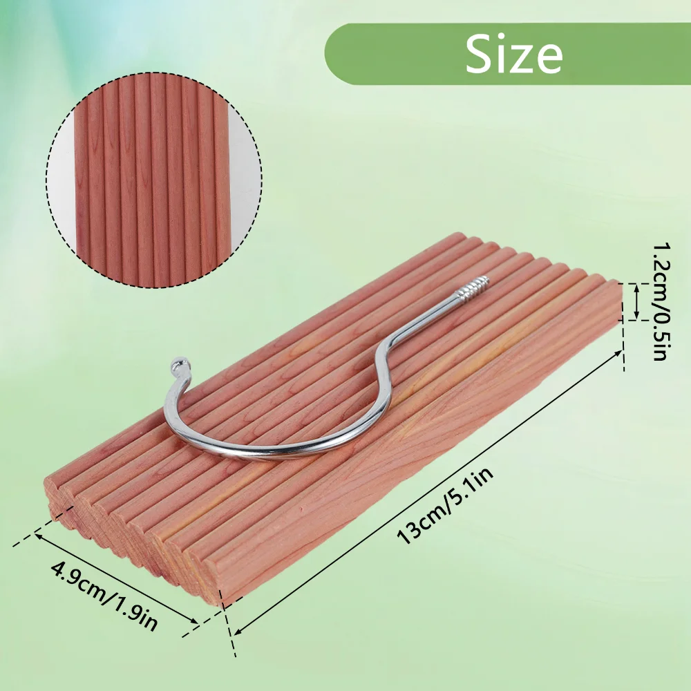 12-częściowe bloki cedrowe z 12-hakowym wieszakiem Czerwony cedrowy wieszak do przechowywania ubrań Naturalny aromatyczny cedrowy Długotrwały zapach