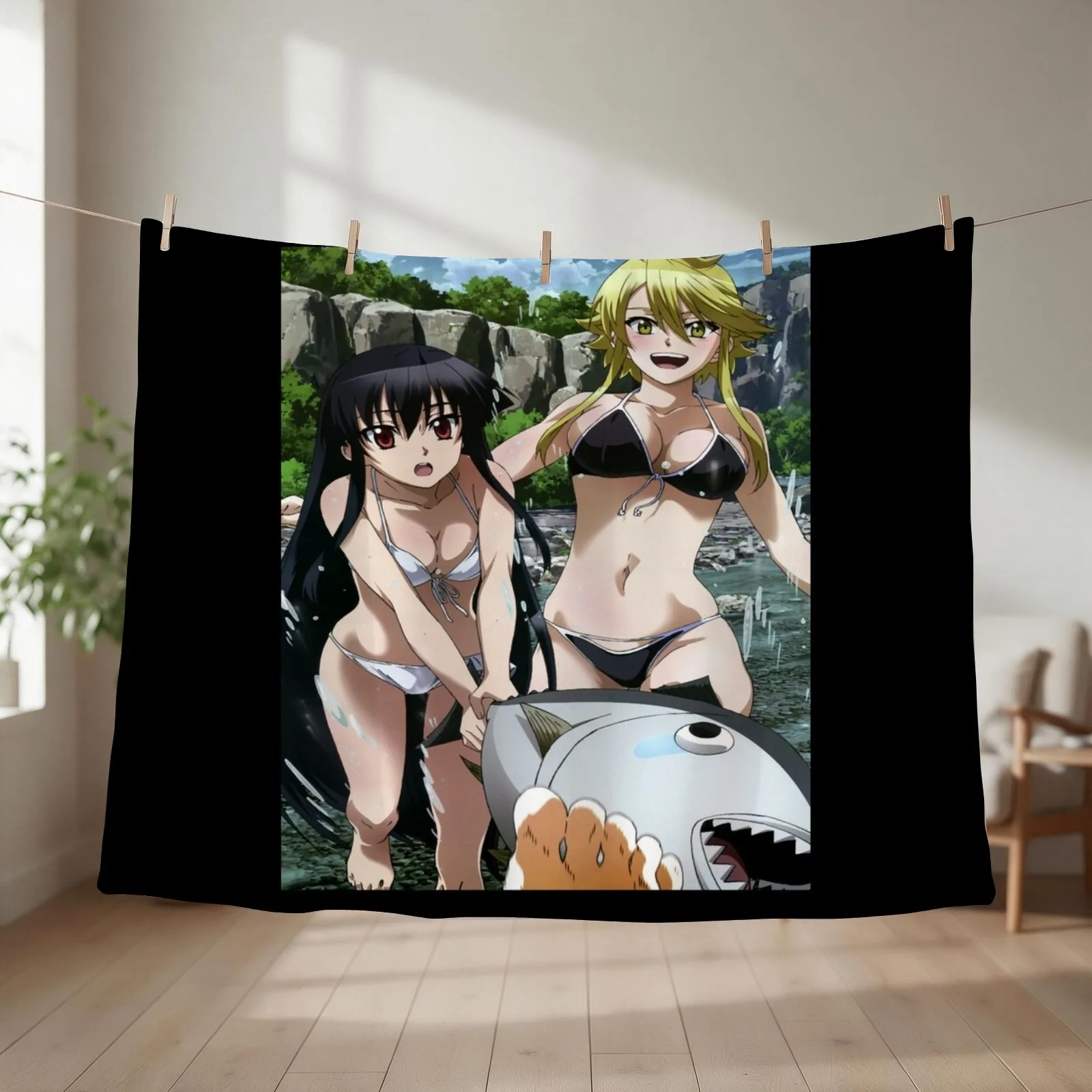 akame ga kill art Throw Blanket couch cozy soft plush fuzzy picnic outdoor blanket