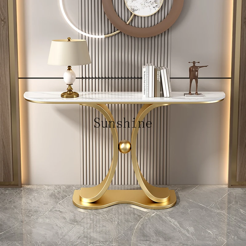 

Super narrow light luxury entrance table against the wall