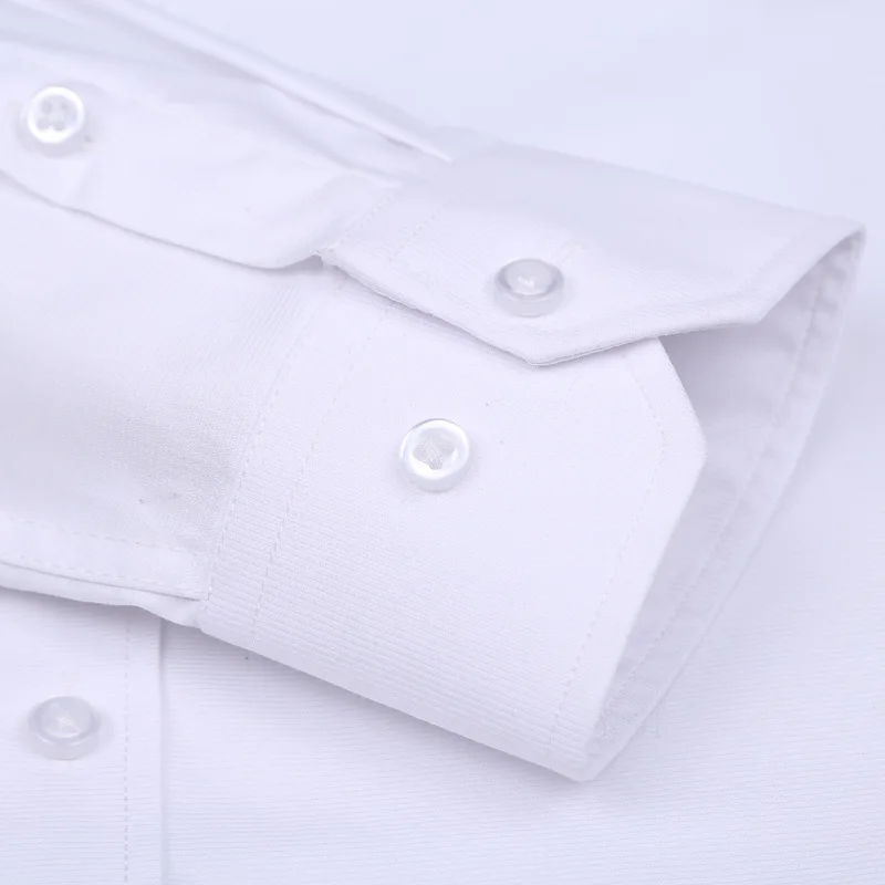 Office Men Shirt 100% Cotton Oversized Button Up Shirt  Anti-wrinkle Longsleeve Shirt for Men White Business Slim Fit Shirt Men