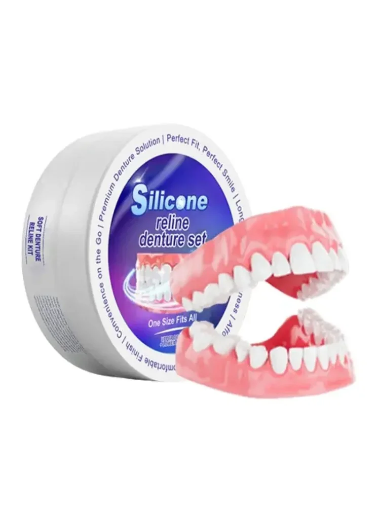 

Silicone Denture Set Fit Temporary Orthodontic Teeth Dentures Fake 2026 Oral Hygiene Care Whitening Dentures Simulation Braces