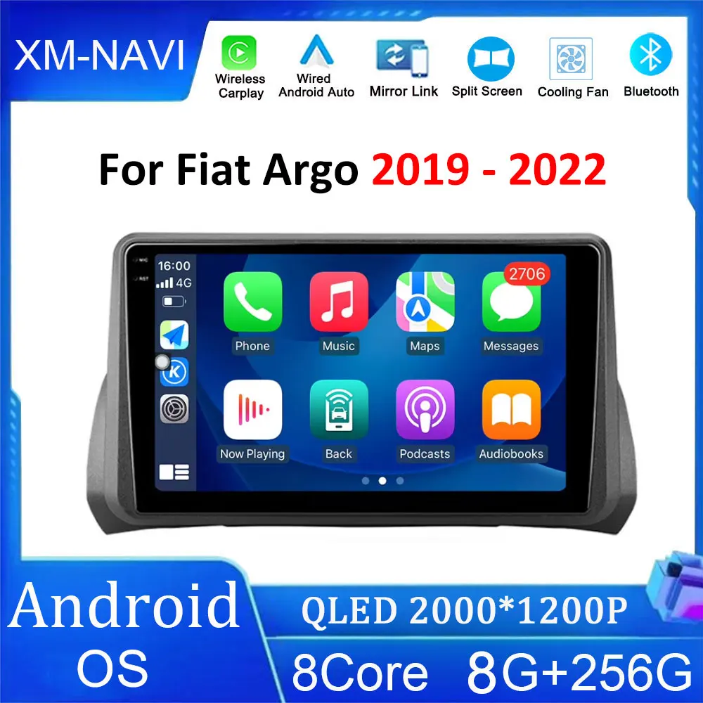 

Wireless Carplay For Fiat Argo 2019 - 2022 4G Car Radio Multimedia Video Player Navigation GPS Android Auto No 2din 2 din dvd