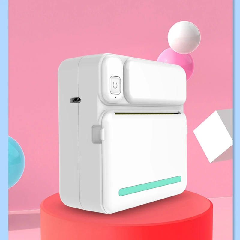 C19 Mini Printer Portable Thermal Printer Photo Pocket Thermal Label Printer 58Mm Printing Bluetooth Android IOS