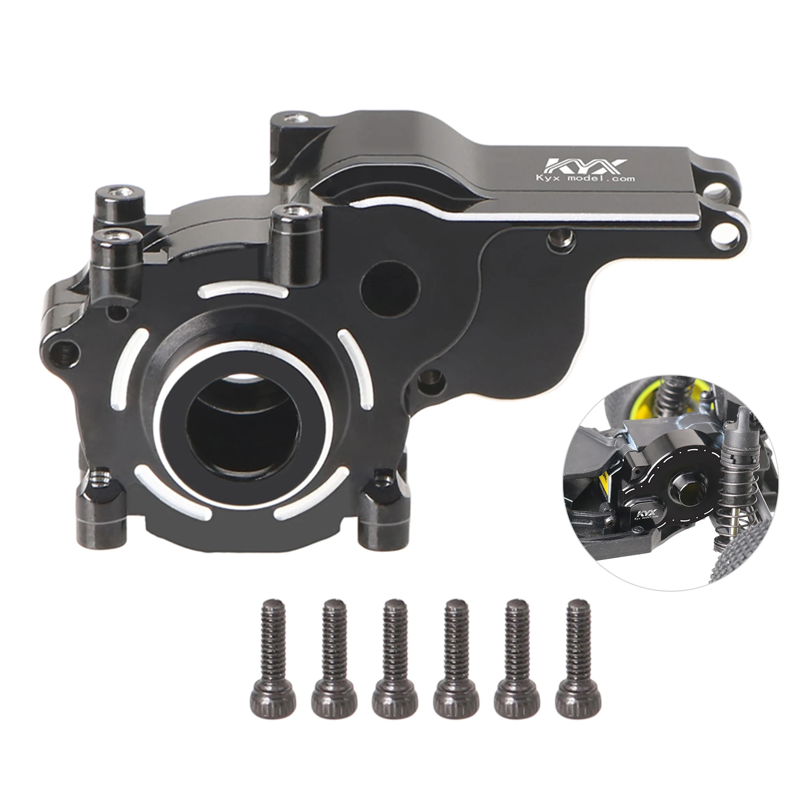RC Aluminum Transmission Housing Gearbox Case for Losi 1/24 Micro-B 2WD Buggy 2pcs settransmission housing