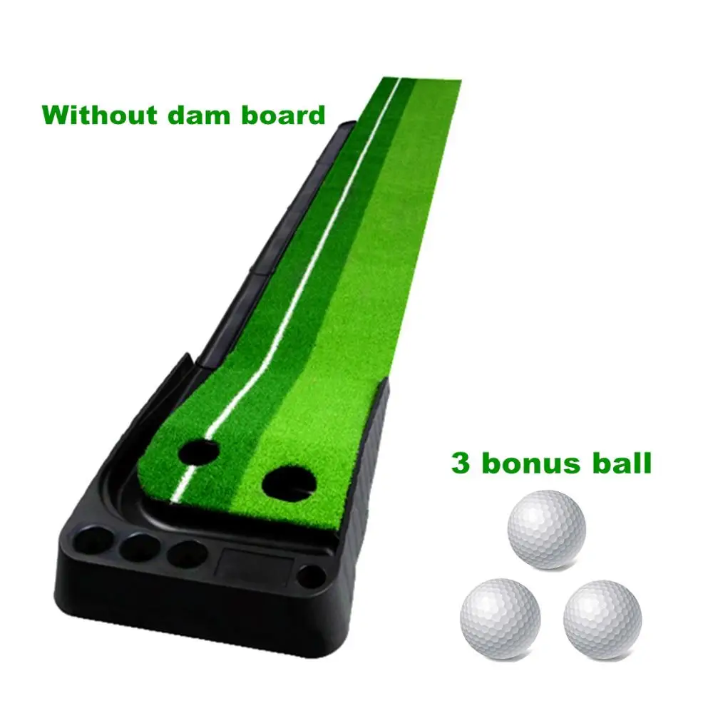 Portable Indoor Golf Putting Green Mat with Automatic Ball Return Way and Ball Damp Board, Mini Golf Practice Training, Game and