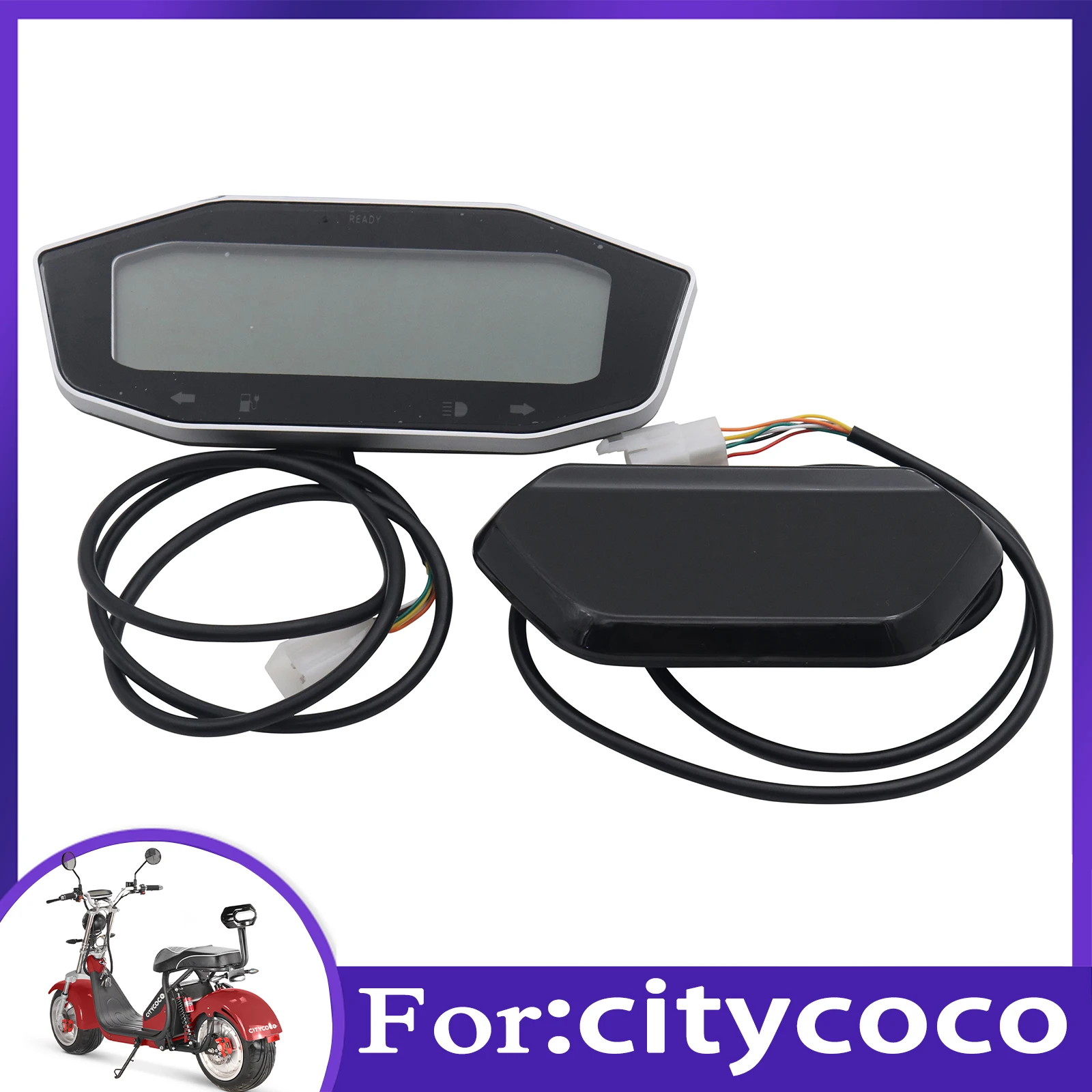 Citycoco Speedometer LED Display Meter 60V Meter Speed Battery Turn Light Head Light Display For Citycoco Electric Scooter