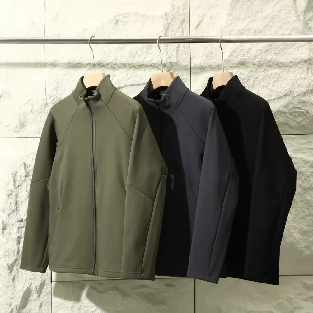 

Мужское уличное пальто Fce Jaet с 3D индивидуальной подставкой, однотонное ветрозащитное пальто на молнии, длинное свечо, обычная длина