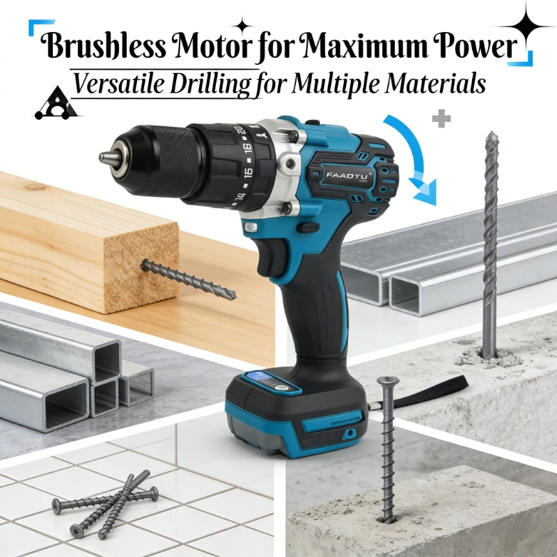 FAAOTU 487-13mm  Electric Drill Driver - Professional Grade, Same Level as MT for DIY & Work Compatible with MT batteries