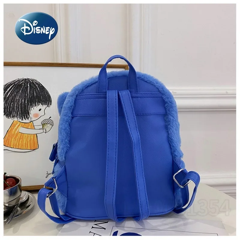 Disney-Mini sac à dos en peluche Stitch pour enfants, dessin animé mignon, sac d\'école 3D, grande capacité, haute qualité, mode féminine, nouveau