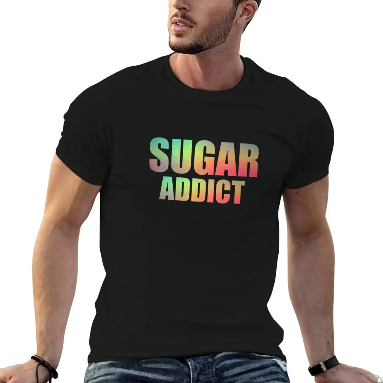 

Sugar Addict T-Shirt cotton t shirt pack t shirt man plain T-Shirt
