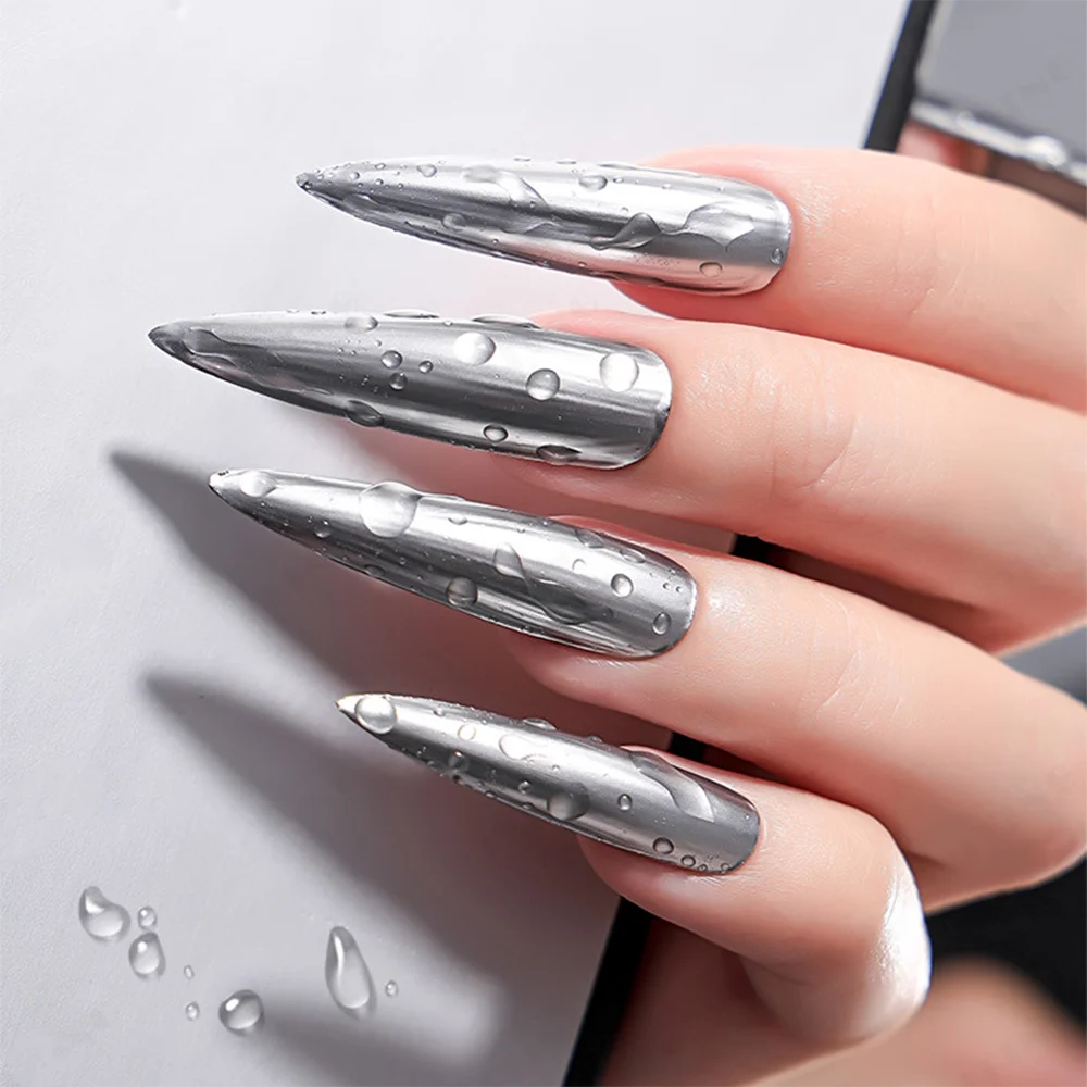 1/2 Stück Neuer Sommer Wassertropfen-Nagel-Top-Coat Gel Klarer Wassertropfen-Effekt Gel-Nagellack DIY Tautropfen-Effekt Maniküre-Lack – Detail 6